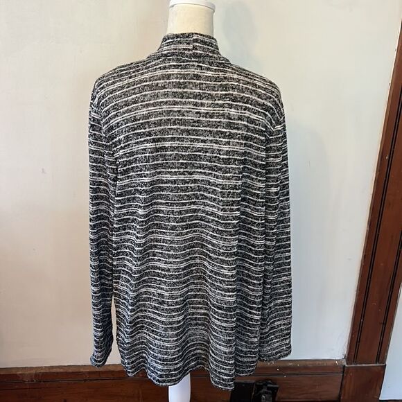 Jones New York Sport black white long sleeve open cardigan Size XL - Picture 5 of 9